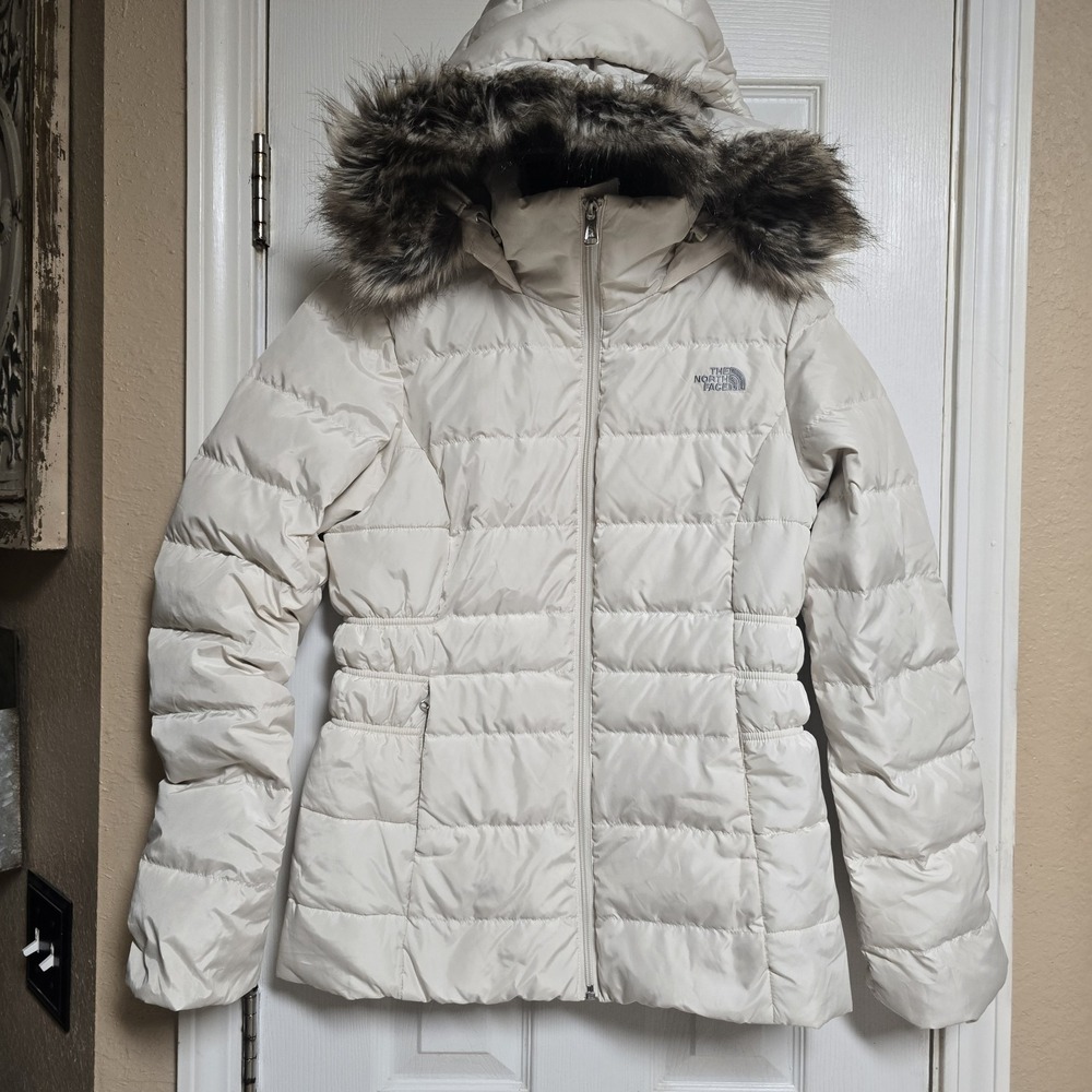 The North Face 550 ladies hooded down puffer jacket size S